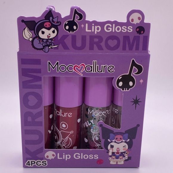 Mocallure 4 Piece Kuromi Lipstick Set- 2 Liquid Lipsticks & 2 Lip Glosses - Picture 2 of 6